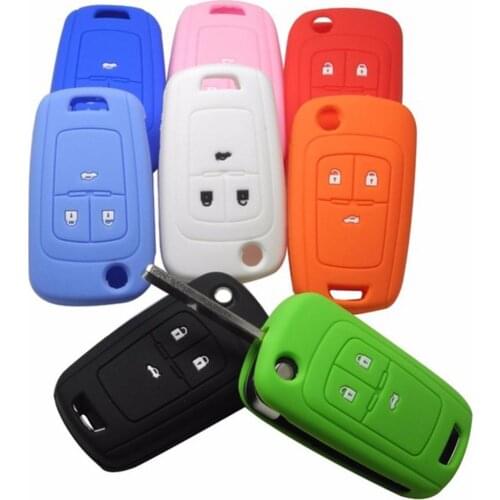 80% HOT SALE Silicone Car Key Flip Cover Holder Remote Control Bag Case for Chevrolet Cruze