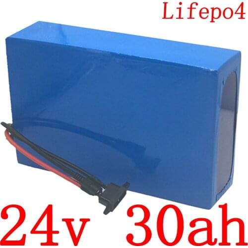 24V LiFePO4 battery pack 24V 30Ah Lithium battery pack 500W 700W 24V 30AH electric bicycle battery with 30A BMS+29.2V 5A charger