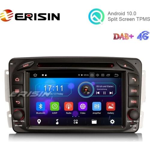 Erisin ES5963C 7" PX30 Android 10.0 Car Stereo for Mercedes Benz C/CLK/G Class W203 Viano Vito DVD GPS DAB+ Sat