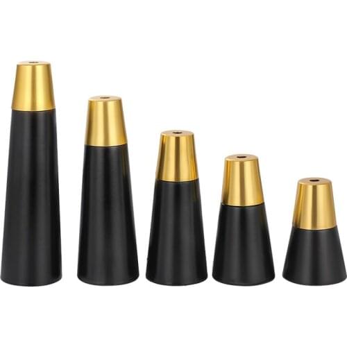 Wood Legs For Cabinet Furniture Leg Sofa Feet Wardrobe Bed Foot Cupboard Support with Gold Ferrules