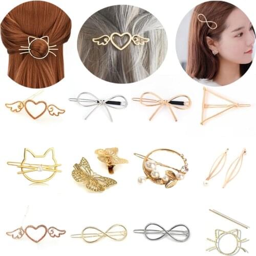 Fashion Women Girls Hairpins Girls Star Cat Leaf Heart Hair Clip Delicate Hair Pin Jewelry Accessories Hair Decorations
