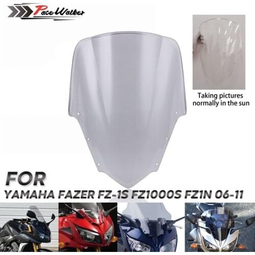 FZ1000S FZ1N Windshield Windscreen Wind Deflector For YAMAHA Fazer FZ1-1S 2006-2011 Motorcycle Accessories Transparent