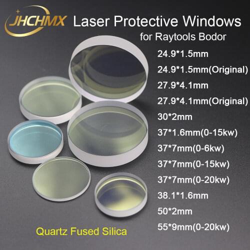 JHCHMX Raytools Protective Window 28*4/27.9*4.1mm JGS1 Quartz Protection Lens For Raytools Bodor Fiber Laser Cutting Machine