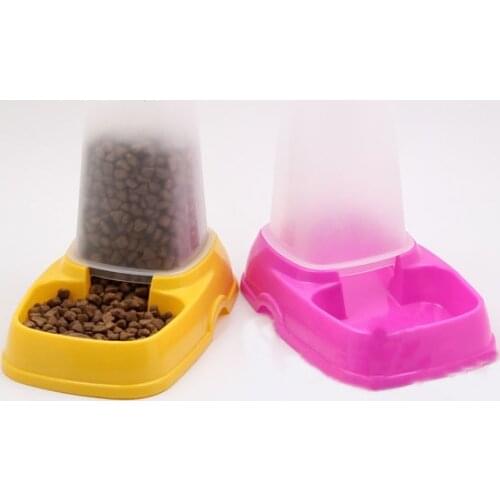 Pet Food Bowl Cat Feeder 1pcs Random Delivery Of Colors Automatic for Water Puppy Portable Convenience Dog Dispenser