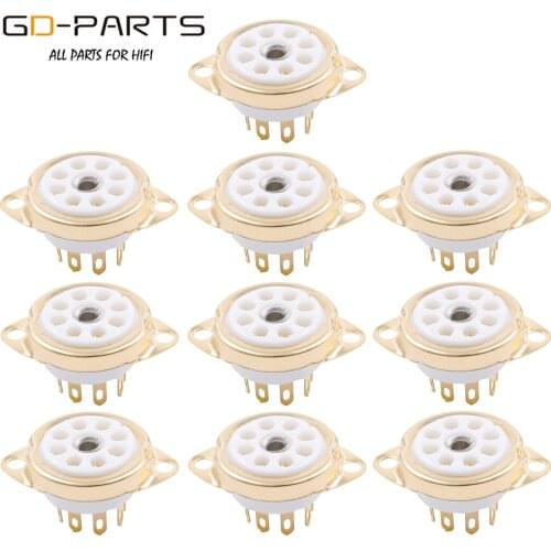 Chassis Mount 8 Pin EURO Tube Socket For ECC40 EL41 EF40 EF42 AZ41 10PCS