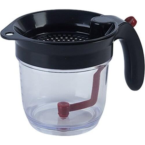 Kitchen Tool Fat Separator with Bottom Release Fat Separator with Strainer Soup Residue Oil Filter Separate