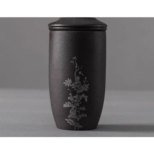 Dull Polish Mug Ceramic With Lid Filter Tea Cup Office Tea Cup