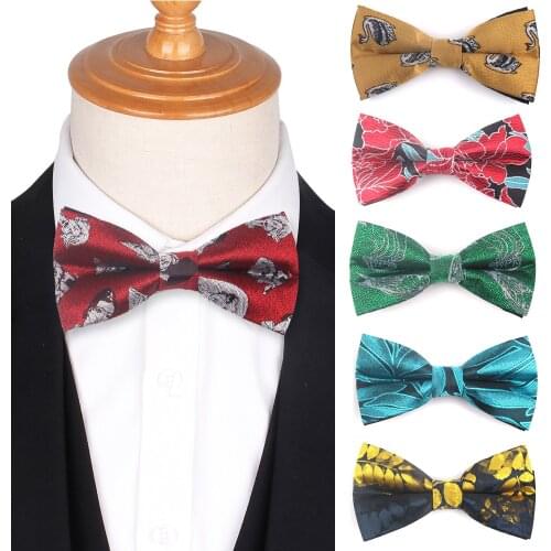 Fashion Bow Tie For Men Women Classic Jacquard Bowtie For Business Wedding Cartoon Floral Male Bow Ties Butterfly Suits Bowties