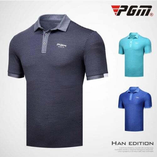 Golf Men Sportswear Shirt Tennis Clothing Male Striped Collar Sports Badminton T Shirt Breathable Fast-Drying Shirts A7048
