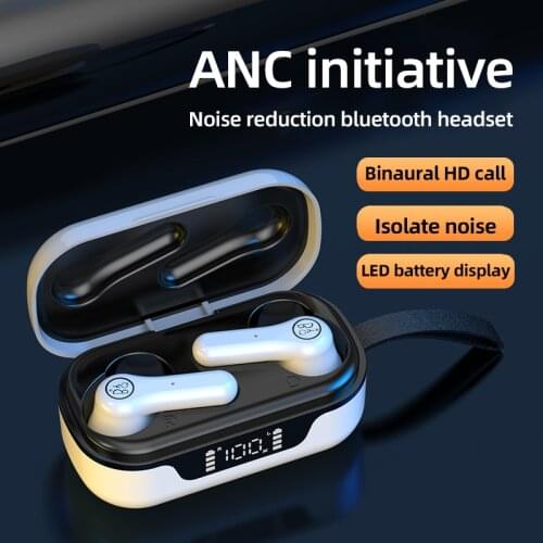 TWS Bluetooth 5.1 Earphone with ANC LED Power Display Charging Box Wireless earphone Stereo Handsfree Touch Earbuds Headset