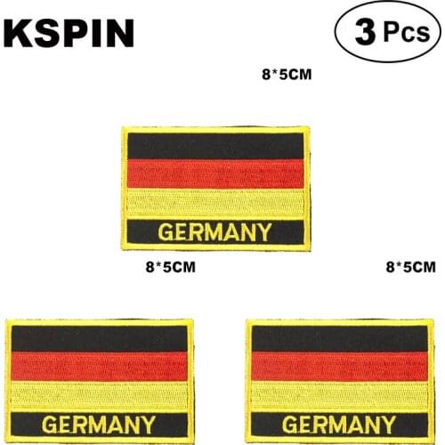 Germany Rectangular Shape Flag patches embroidered flag patches national flag patches for clothing DIY Decoration