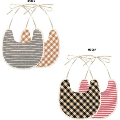 2020 New Infant Baby Girls Boys Bib Kid Toddler Dinner Feeding Tassel Double-deck Cotton Linen Burp Cloths Saliva Towel