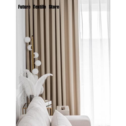 New Curtains Shading The Whole Fabric of The Nordic Minimalist Modern Living Room Bedroom Luxury Home High-end Light Curtains