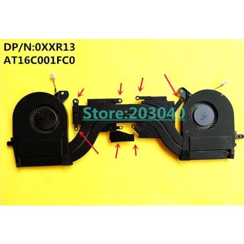 New Original Laptop/Notebook CPU cooling Radiator heatsink&Fan for Dell Alien AW 13 M13X R1 R2 R4 ALW13E P56G AT16C001FC0 0XXR13