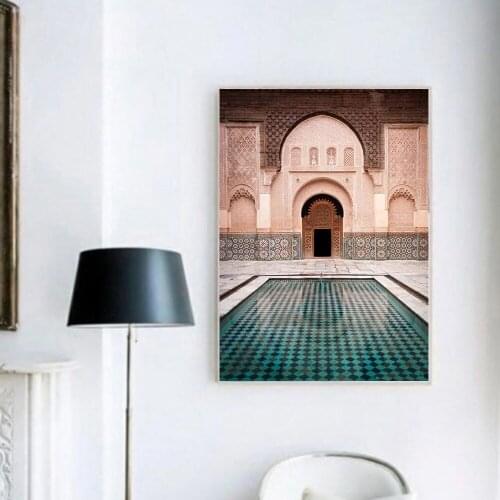 Portal Door Poster Wall Art Canvas Morocco Posters And Prints Painting Style Decoration Picture For Living Room Decor for Home