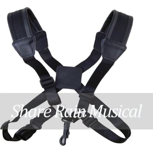 Share Rain High quality sax two shoulder straps alto tenor soprano sax straps Double Shoulder Strap