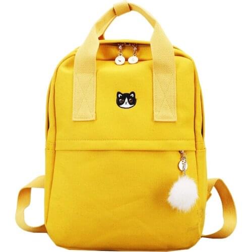 New Canvas Womens Backpack For School Teenagers Girls Preppy Style Ladies Backpacks Female Mochila Fashion Travel Book Bags