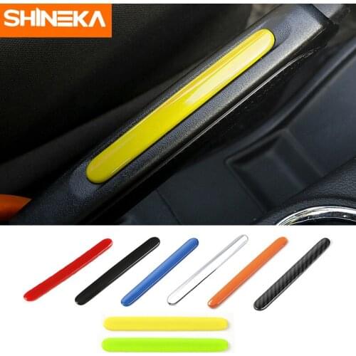 SHINEKA New ABS Car Interior Decoration Accessories Hand Brake Cover Trim Stickers For Jeep Wrangler 2011 Up Car Styling