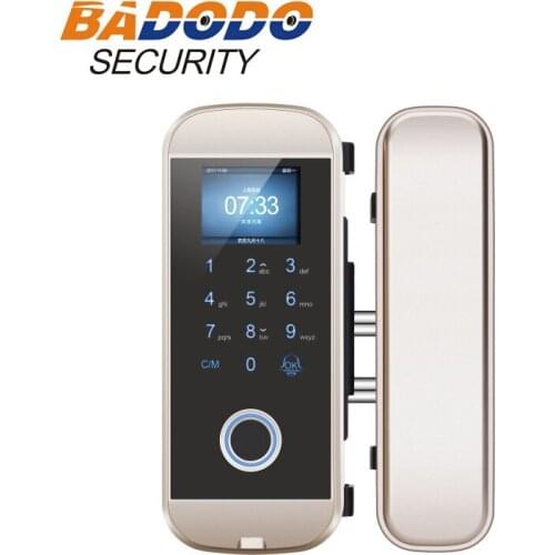 Smart 3 in 1 Fingerprint /Card/Passcode Sliding Glass Door Lock with touch keypad 3000 users