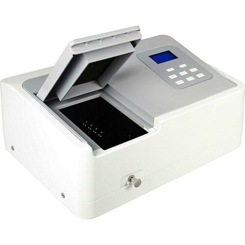 Single Beam Spectrophotometer SP-V1000 Wavelength 325~1000nm Tungsten Lamp Spectral Bandwidth 4.0nm Come with 4pcs Cuvettes