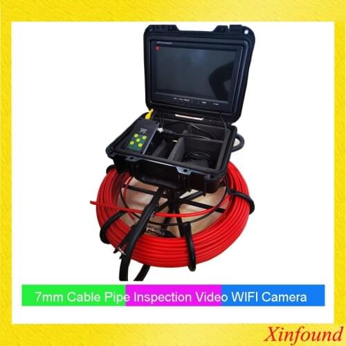 7mm Cable Pipe Inspection Video Camera 9 Inch Wireless WiFi , 23MM Drain Sewer Pipeline Endoscope Support Android/IOS