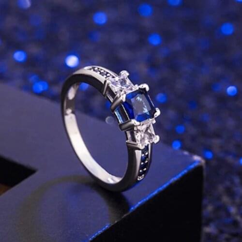 Silver 925 Jewelry Rings For Women 925 Sterling Silver Sapphire Emerald Gemstone Ring Wedding Engagement Fine Jewelry Wholesale