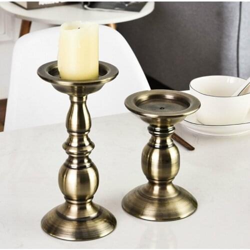 Gold Metal Candle Holder Nordic Dinner Vintage Romantic Living Room Candle Holder Decoracion Hogar Maison Decoration Home BS60CH