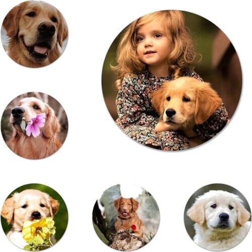 Golden Retriever Dog Badge Brooch Pin Accessories For Clothes Backpack Decoration gift