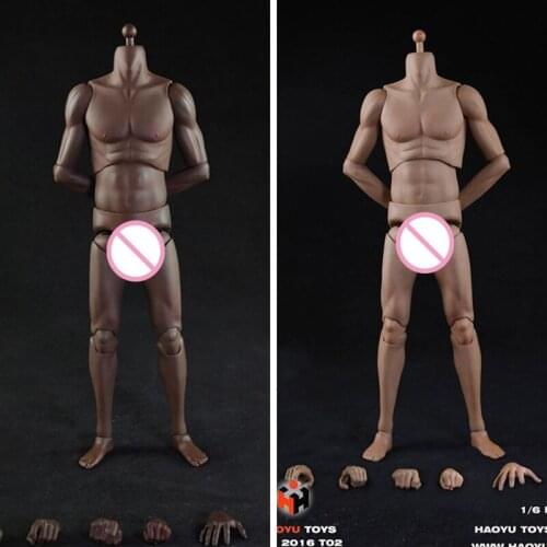 1/6 Scale Strong Mens Chest Muscle Manikin Model Man with Dark Skin and Muscular Muscle is 12" Action Figure Body Toy Model