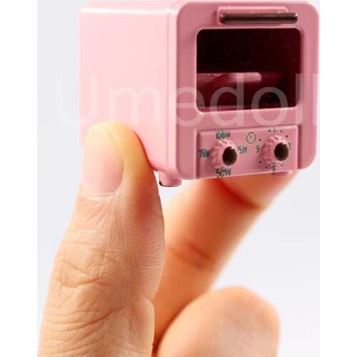 1PCS 1/6 or 1/12 Scale Miniature Dollhouse Oven for OB11 Barbies Doll House Mini Kitchen Cooking Toy Accessories