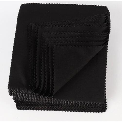 10pcs Black Glasses Cloth Microfiber Cleaner Cloths Cleaning Glasses Lens Clothes Black Eyeglasses Cloth Eyewear Accessories