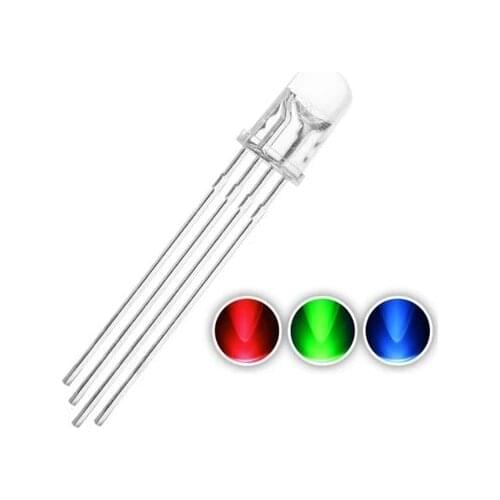 1000PCS 5MM red green blue RGB colorful F5 four feet transparent LED light yin and yang diode super bright beads