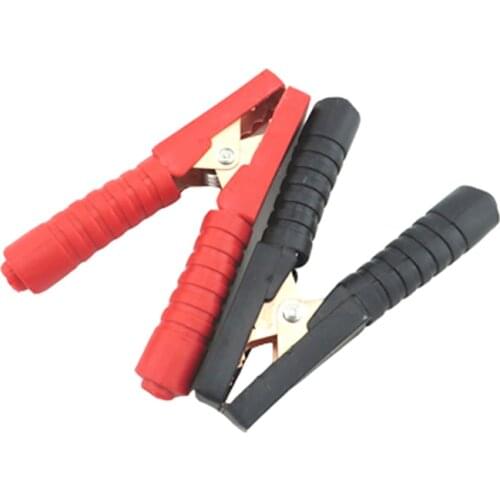 2 Pcs/lot Copper plated alligator clip car battery clip large current 100A red/black