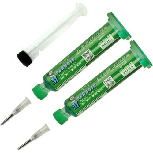 2pcs/Lot MECHANIC Green UV Curable Welding Solder Mask Tool For PCB SMD Circuit Board Solder Welding Fluxes Photosensitive Inks