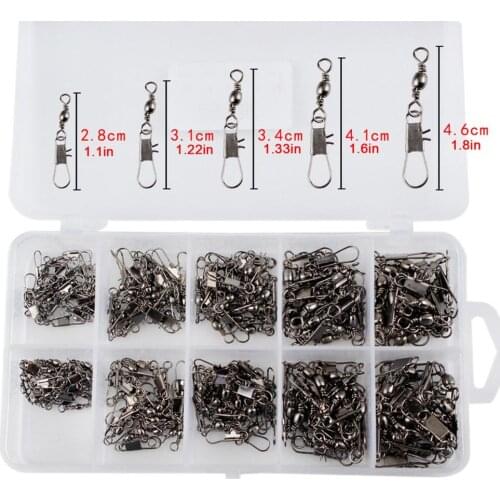 200pcs/box Type B Connector Fishing Gear Fishing Supplies Metal Connector Fishing Accessories Box-packed