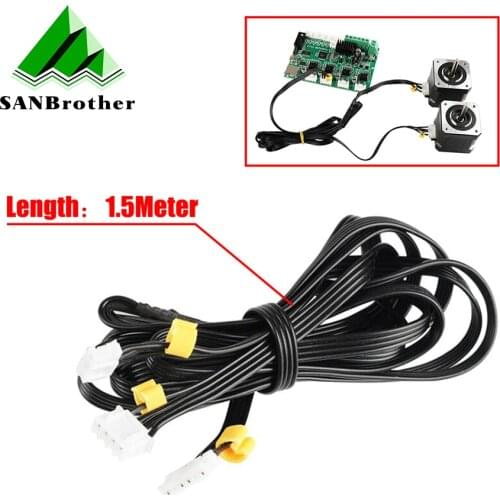 3D printer accessories for CR-10 CR-10S/Ender-3 stepper motor line Double Z-axis motor cable 1.5m