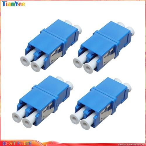 50pcs/lot LC-LC Fiber Optic adaptor FTTH DX SM Duplex LC UPC Flange Connector,FTTH Fiber Optic Adapter Free Shipping