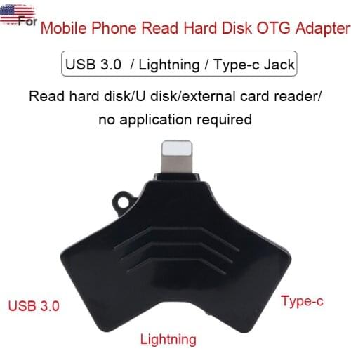 Ingelon Otg Adapter 3 In 1 Otg Type-c Converter USB 3.0 Flash Disk Connect Mouse SSD and Keyboard Pendrive Microphone Converter