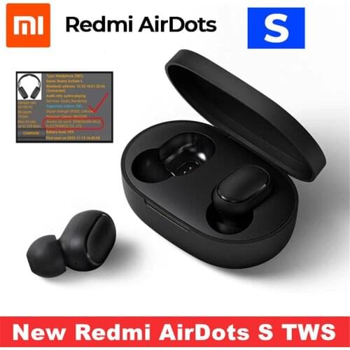 New Xiaomi Redmi AirDots S Bluetooth 5.0 Wireless Earphone TWS Left Right Low Lag Mode Bluetooth 5.0 Noise reduction Headset