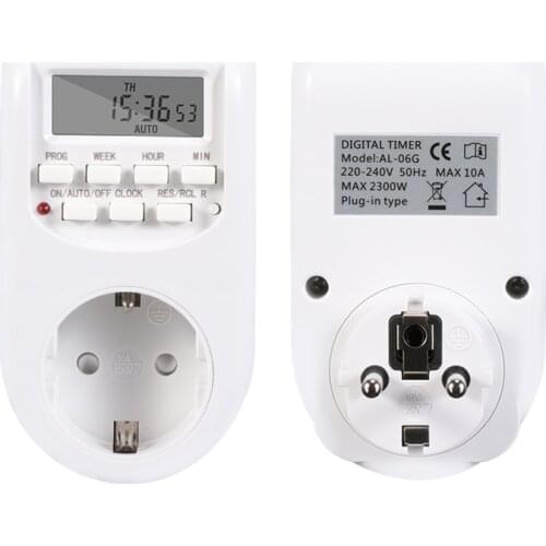 Digital Timing Switch European Socket Kitchen Timing Socket 220VAC 50Hz 10A 2200W Programmable Timing Socket Wholesale
