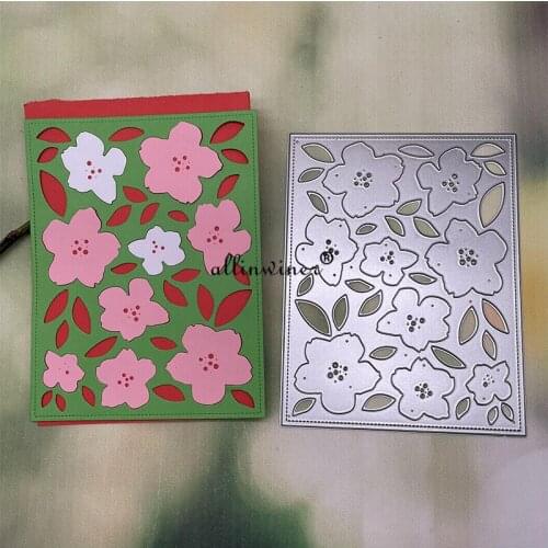 Flower rectangular frame Metal Cutting Dies Stencils For DIY Scrapbooking Decorative Embossing Handcraft Die Cutting Template
