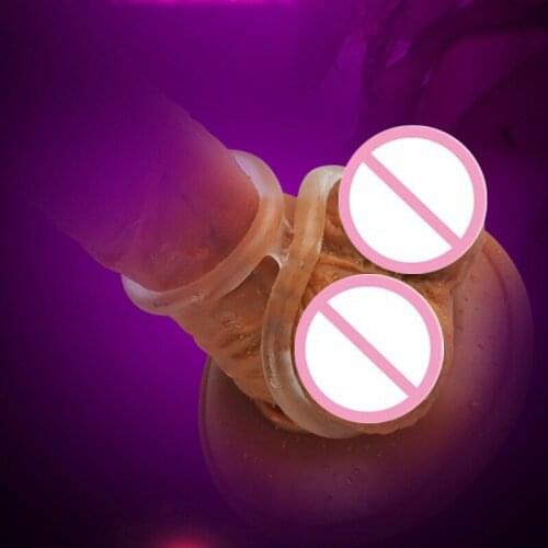 Double Ring Sex Toys for Men Dick Cock Ring Penis Rings Delay Lasting Scrotum Bondage Cocking Adult Toys Sex Products Adult Toys