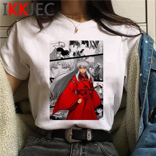 Inuyasha t shirt clothes male 2021 vintage casual kawaii grunge tshirt vintage