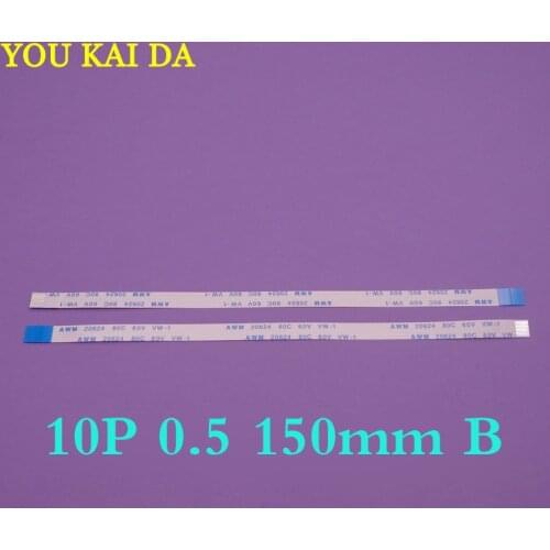 5pcs New FFC FPC flat flexible cable 0.5mm pitch 10 pin B Reverse / Anisotrop Length 150mm Width 5.5mm Ribbon 10pin Flex Cable