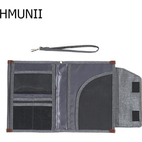 HMUNII Waterproof Travel Document Bag Portable Student File Folder Oxford Briefcase Notebooks Phone Storage Travel accessories