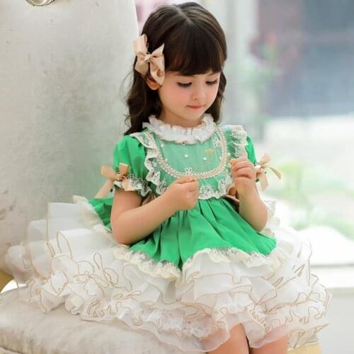 Spanish Baby Dress Girl Turkish Royal Vestidos Infant Princess Ball Gown Children Toddler Birthday Party Girl Lolita Dress A340