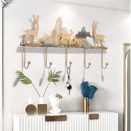 Creative Behind The Door Coat Hook Metope Adornment Metal Hanger Porch Wall Decoration Pendant Personality Coat Hanger