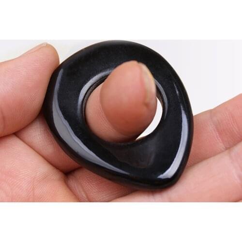 Massager Natural Buffalo Horn SPA Scraping Plate Body Stick Ring Chinese Traditional Acupuncture Massage Face Self-defense Ring