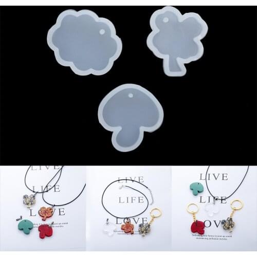 1/3/5pcs/set Pendant Keychain Kit Silicone Mold Resin Silicone Mould Handmade For DIY Jewelry Making Epoxy Resin Molds Tool