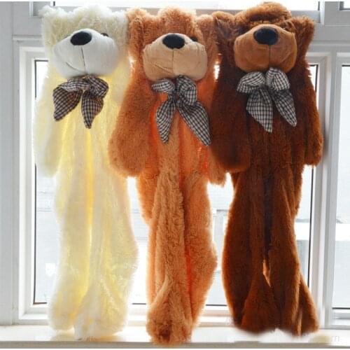 2018 New Plush teddy bear 160 cm empty shell coat bear skins 5 Colors with zipper Christmas Valentines Day Great Toys